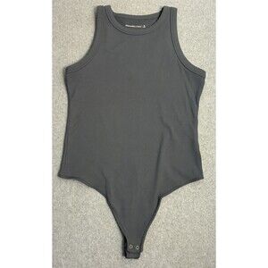 Abercrombie & Fitch Women’s Ribbed Sleeveless Bodysuit Gray Size M